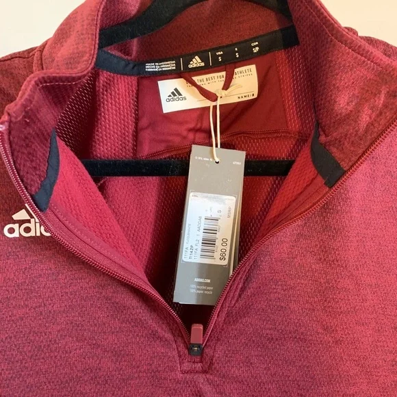 Adidas Mens Team 1/4 Zip Long Sleeve, S,M,L - Picture 4 of 7